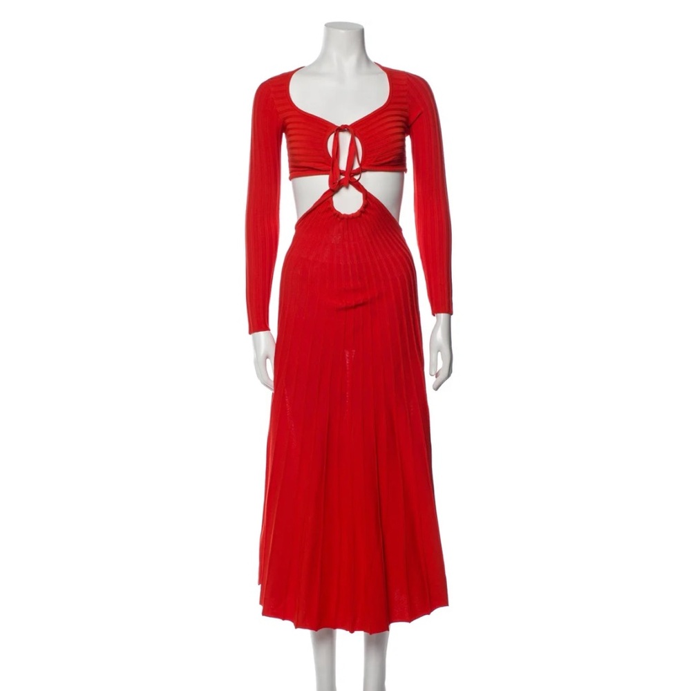 Cult Gia Red/Blood Orange Cut Out Fergie Kit Dress
